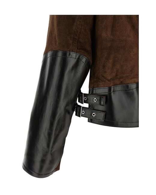 Sacai Brown Long-Sleeve Casual Jacket