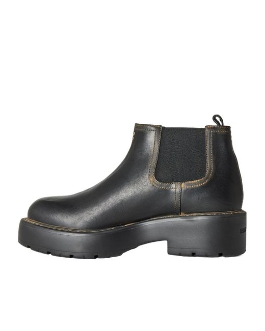 Miu Miu Black Simple Logo Ankle Boots