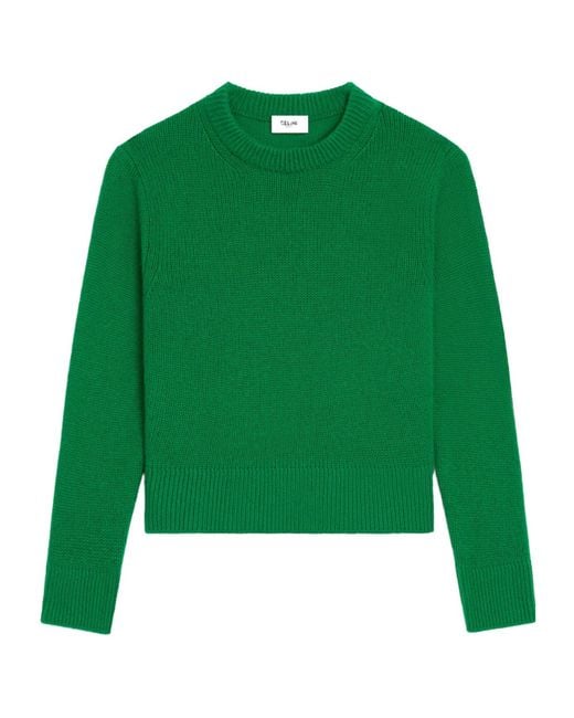 Céline Green Crewneck Sweater