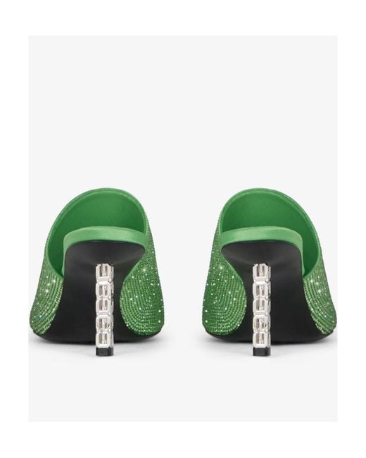 Givenchy Green G Cube Embellished Mules