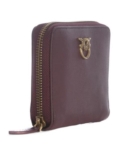 Pinko Brown Square Zip-Around Purse