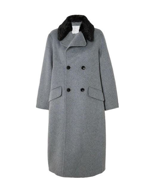 Proenza Schouler Gray Emma Double-Breasted Coat