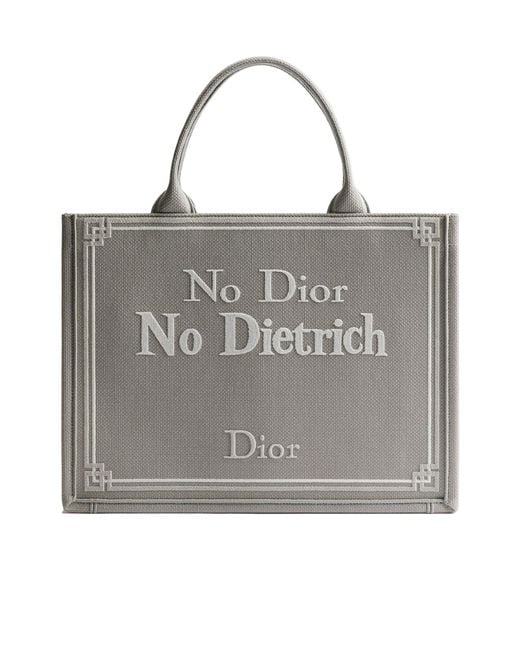 Dior Gray Medium Book Tote With Strap