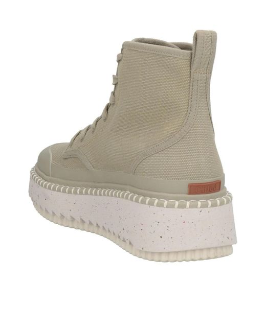 Chloé Natural Thick Sole High Top Casual Shoes
