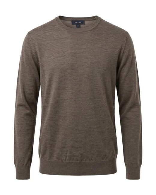 Sease Brown Lasca Crewneck Jumper for men