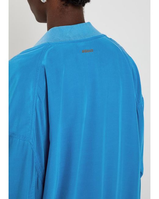Versace Blue Silk Jacket
