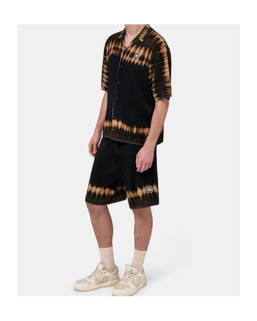 Amiri Black Ma Patch Tie-Dye Shirt for men