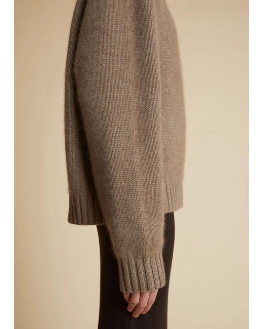 Khaite Brown Long-Sleeved Crewneck Jumper