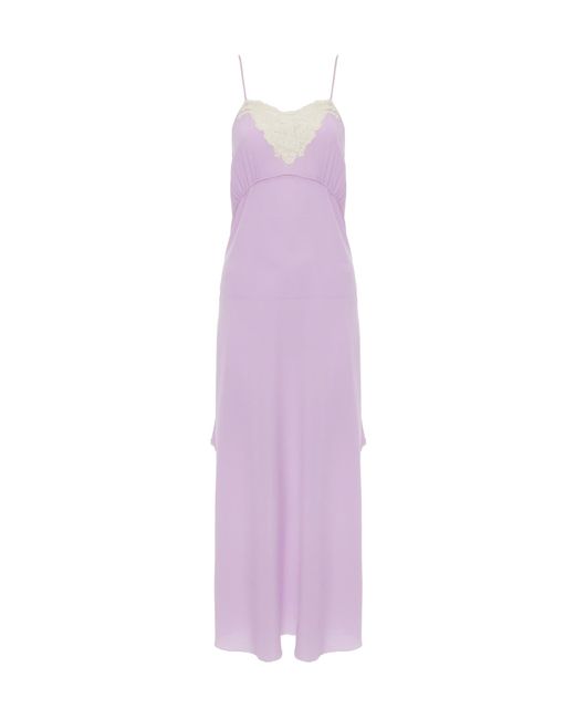 Chloé Purple Chloé Thin-Strap Midi Dress