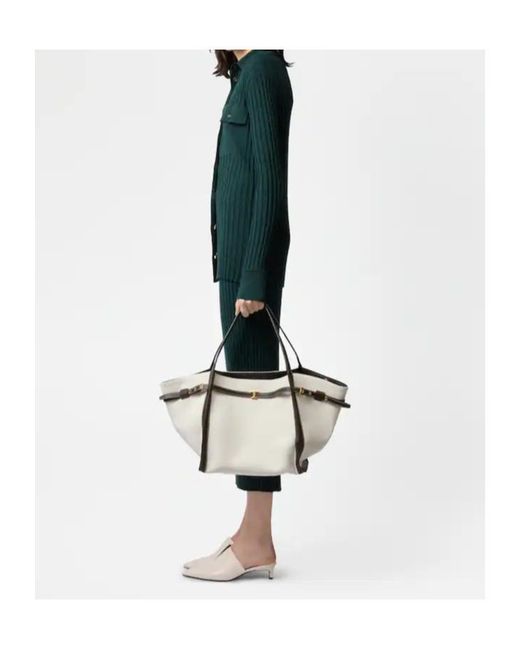 Tod's White Timeless Medium Tote Bag