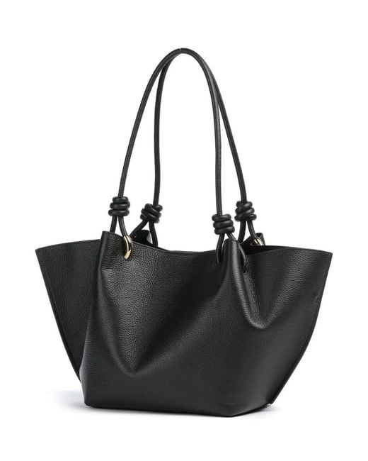Coccinelle Black Finn Medium Tote Bag