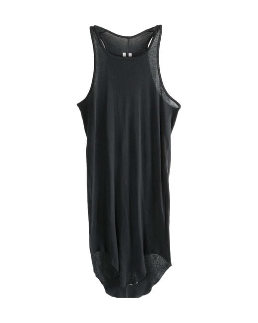 Rick Owens Black Basic Rib Tank Top