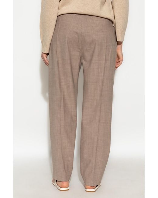 Fabiana Filippi Gray Pressed Creased Trousers
