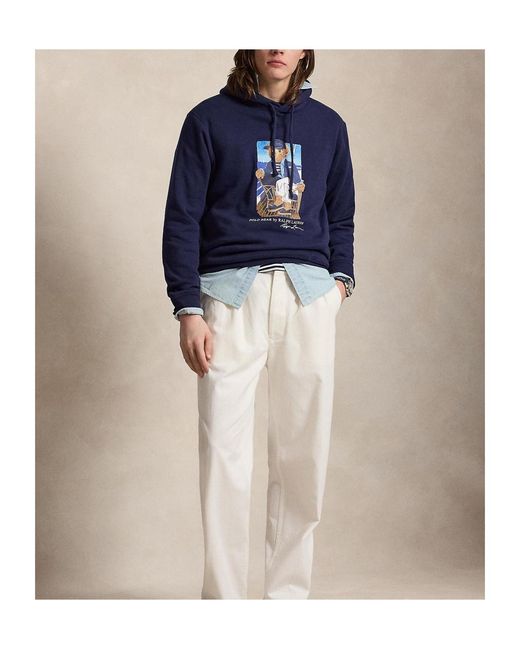 Polo Ralph Lauren Blue Minimalist Hoodie for men
