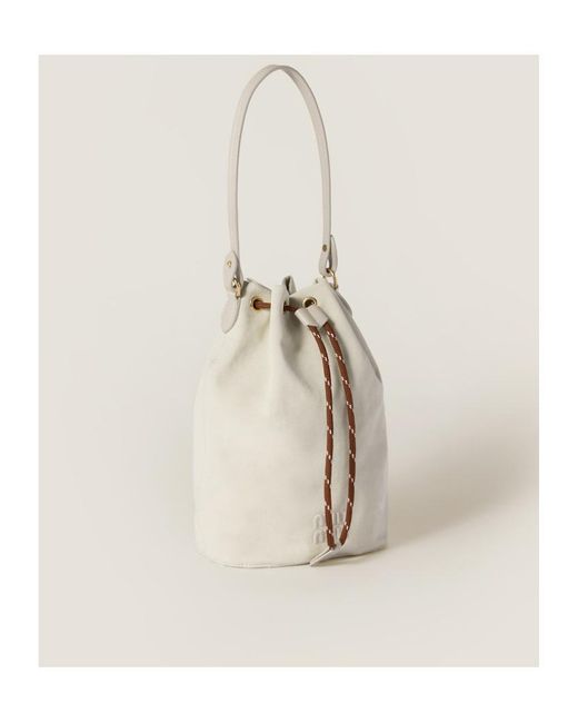 Miu Miu White Gabardine Sachet