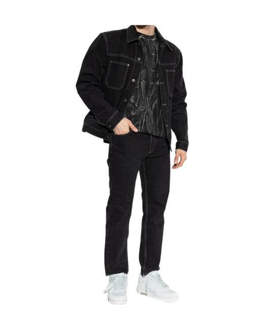 Off-White c/o Virgil Abloh Black All-Over Printed Crewneck T-Shirt for men