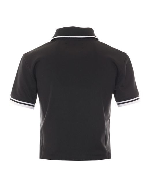 Amiri Black Monogram Half Zip Polo T-Shirt