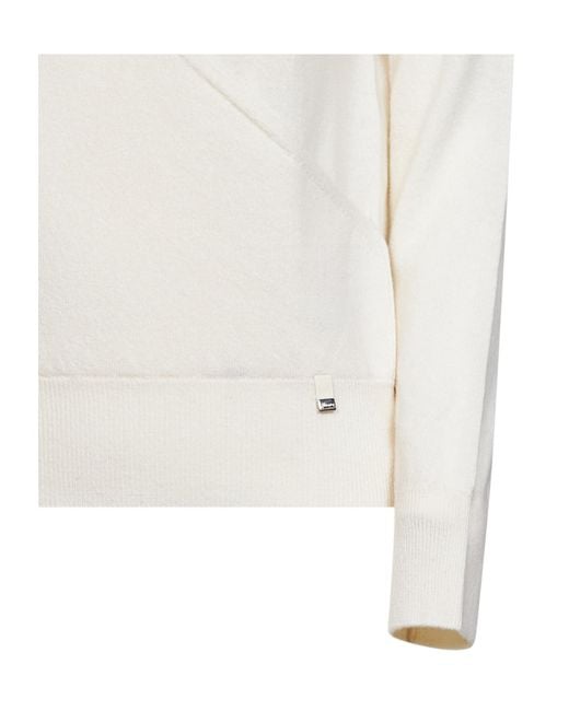 Herno White Resort Wrap-Effect Sweater