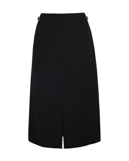 Gabriela Hearst Black Wool Midi Skirt
