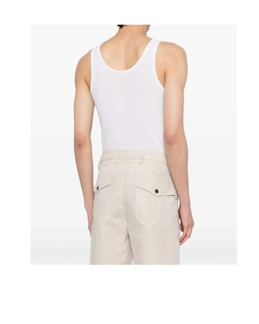 Eleventy Natural Linen Bermuda Shorts for men