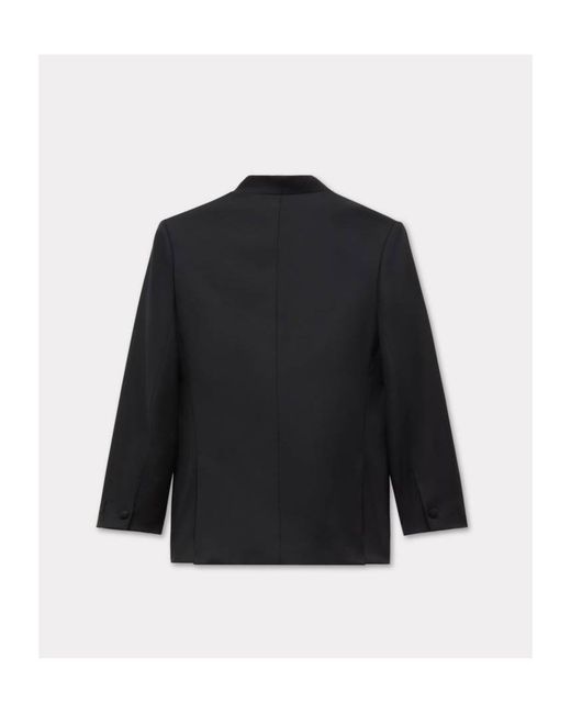 KENZO Black Double Breasted Tailored Kimono Jacket for men