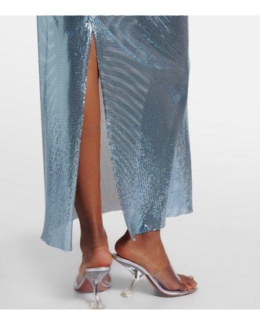 Rabanne Blue Chainmail Gown