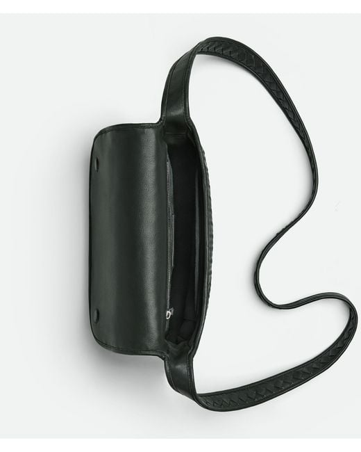 Bottega Veneta Black Veneto Flap Messenger Bag for men
