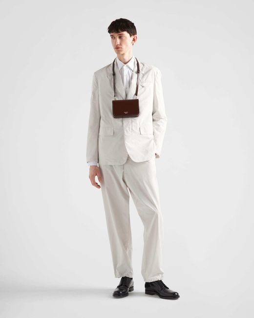 Prada White Technical Fabric Pants for men