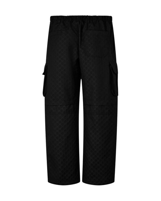 Gucci Black Logo Cargo Pants for men