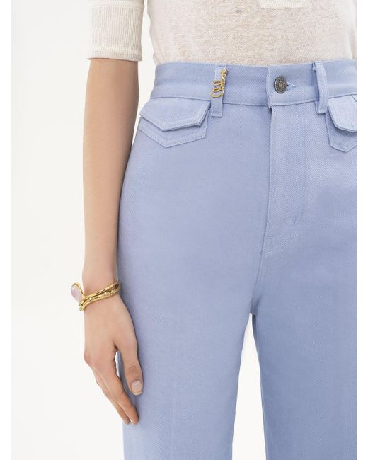 Chloé Blue Chloé High-Waisted Flared Jeans