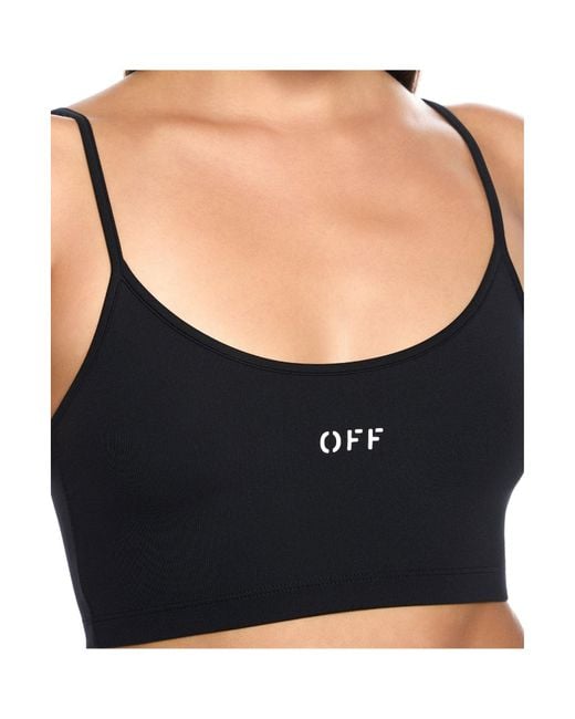 Off-White c/o Virgil Abloh Black Sleek Sleeveless Cropped Top