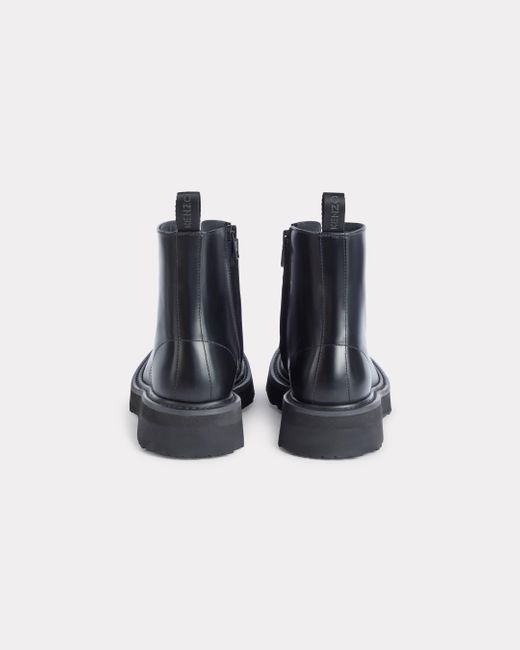 KENZO Blue 'Smile' Lace Up Boots