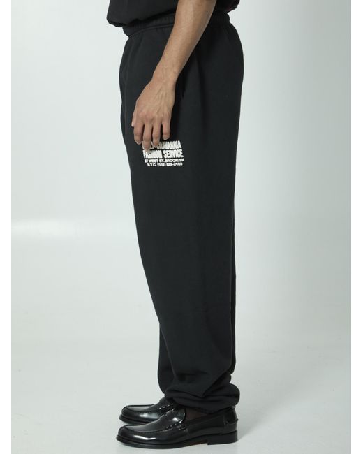 Willy Chavarria Black Fashion Service Track Pants for men