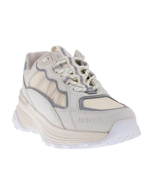 Moncler White Lite Runner Low-Top Sneakers