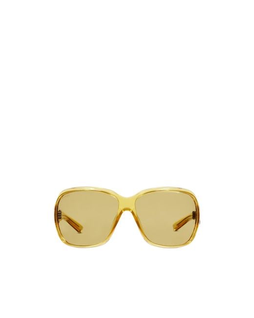 Gucci Yellow Square Frame Sunglasses