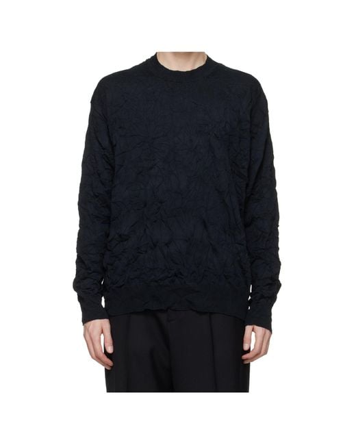 Comme des Garçons Blue Pleated Knitwear for men