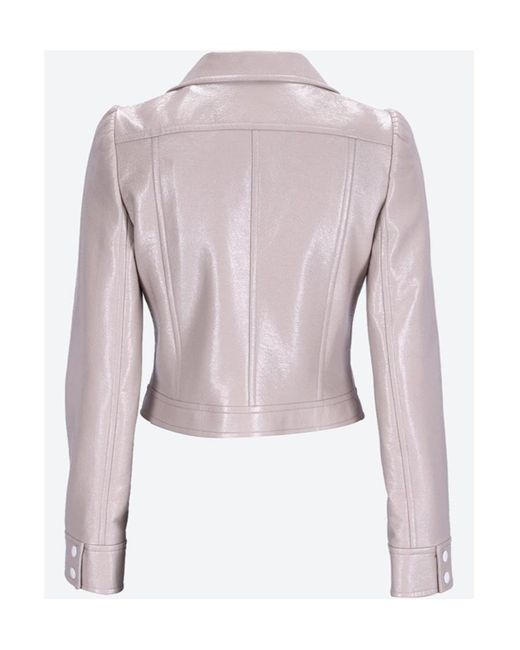 Courreges Pink Courrèges Vinyl Straight Hem Cropped Jacket