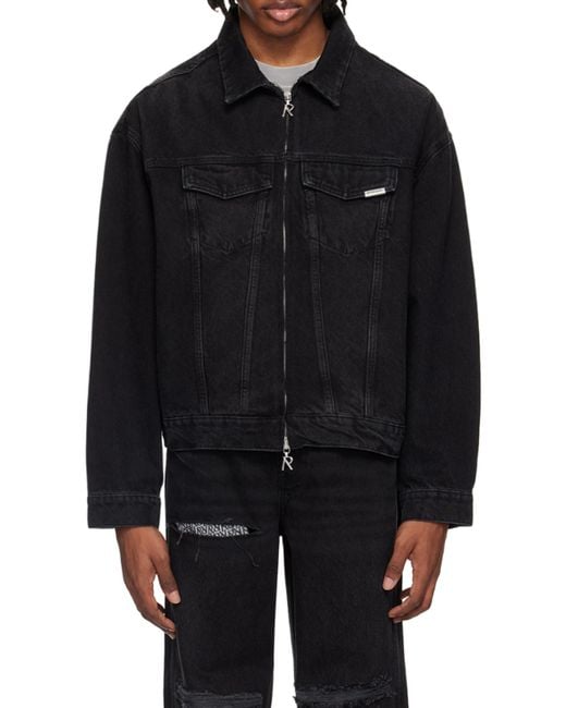 Represent Black R4 Denim Jacket for men
