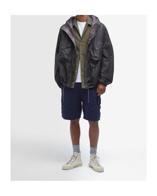 Barbour Gray Utility Sapper Waxed Jacket for men