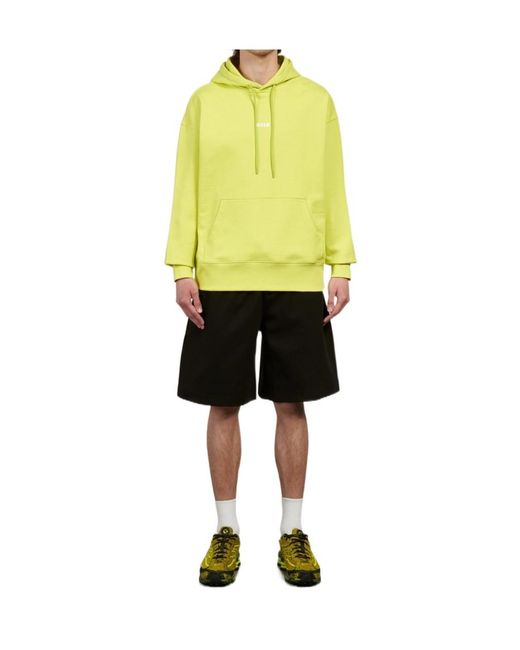 MSGM Yellow Hoodie for men