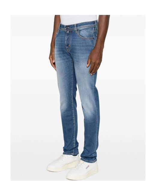 Jacob Cohen Blue Belt Loop Jeans for men