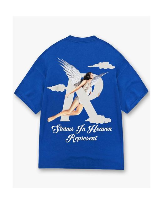 Represent Blue Graphic-Print Short-Sleeve T-Shirt for men