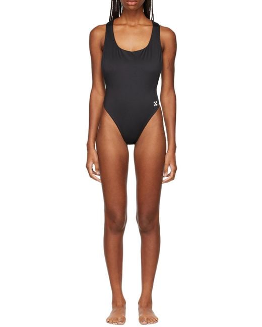 Off-White c/o Virgil Abloh Black Logo Brands Swimsuit