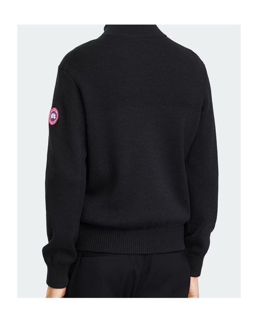 Canada Goose Blue Hybridge Padded Panel Knit Jacket for men