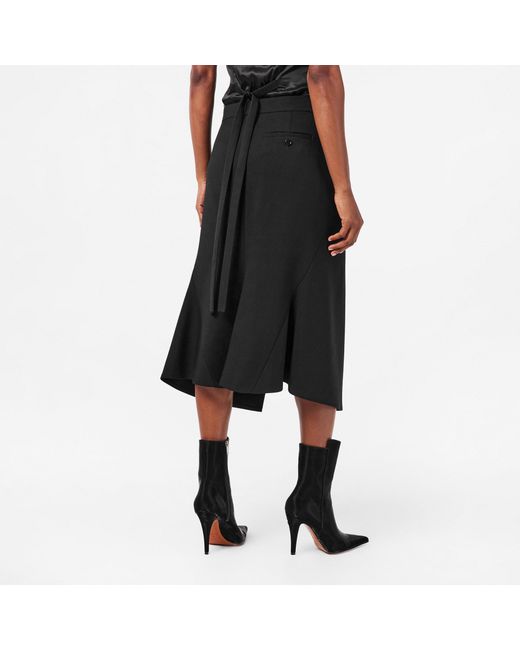McQueen Black Stylish Slim-Fit Skirt