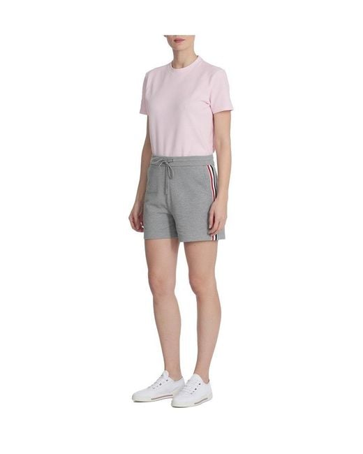 Thom Browne Gray Rwb Striped Drawstring Shorts