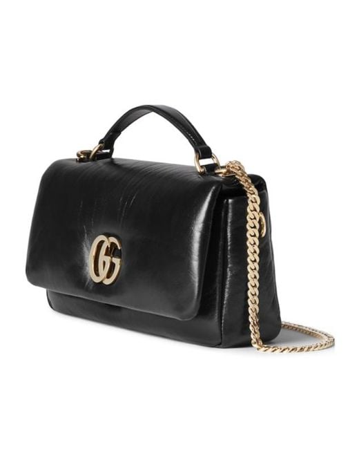 Gucci Black Gg Milano Small Top Handle Bag