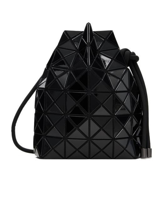 Issey Miyake Black Geometric-Pattern Bucket Bag