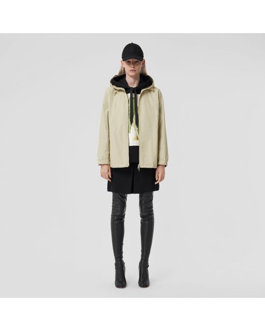 Burberry Natural Horseferry Square-Print Hooded Jacket
