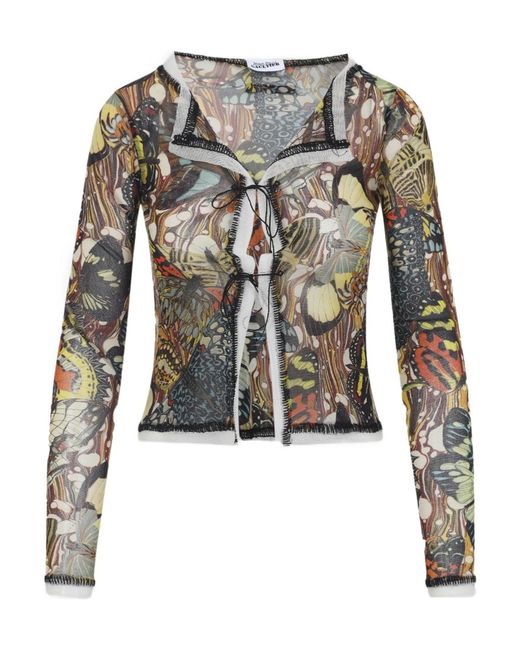 Jean Paul Gaultier Multicolor Long-Sleeves Cardigan